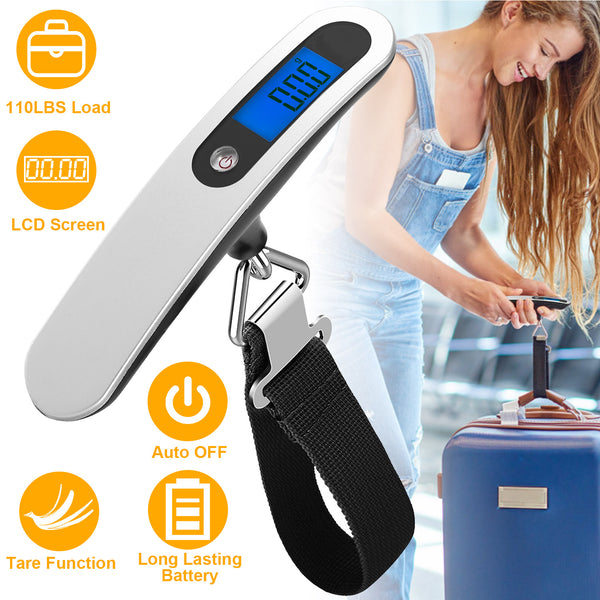 Portable Digital Luggage Scale 50kg 10g LCD Hanging Luggage Scale