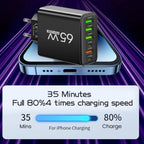 65W USB Charger Type C Adapter for iPhone Samsung Xiaomi Huawei