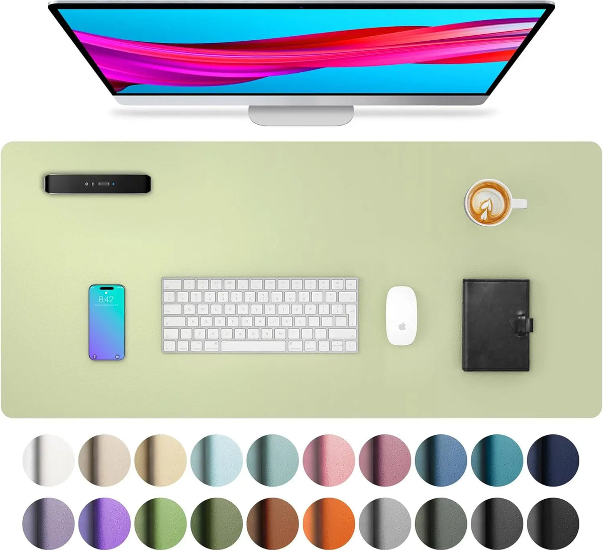 Large Waterproof PU Leather Desk Mat for Office and Home