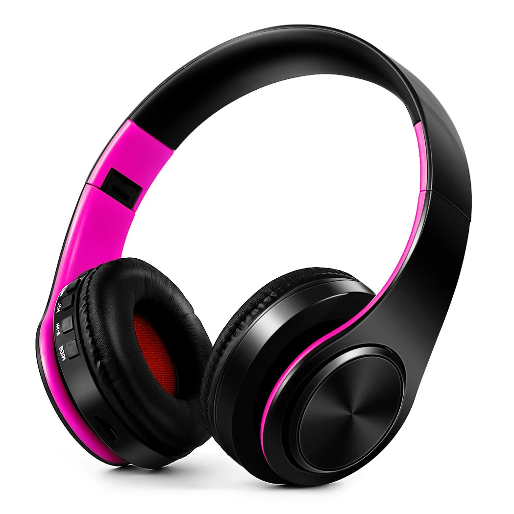 Gold Wireless Headphones Bluetooth Earphone Stereo Headset