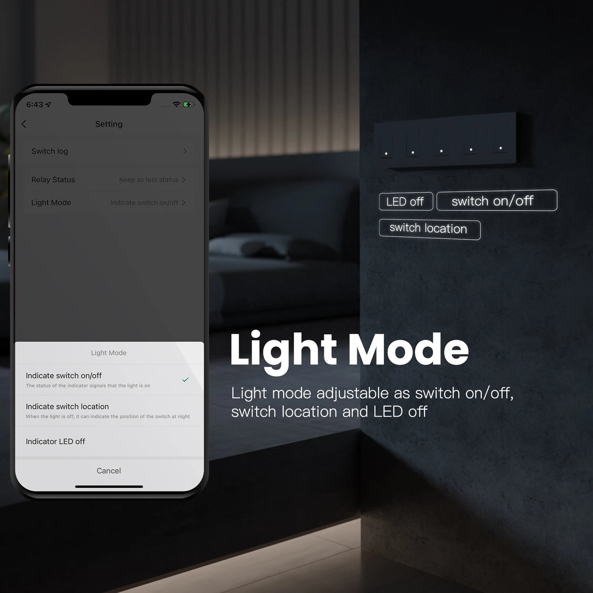 Tuya Smart WiFi Push Button Light Switch by MOES