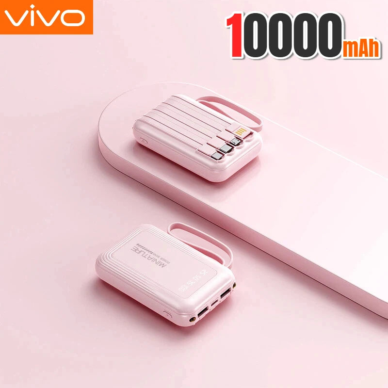 VIVO Mini Power Bank 500000mAh with 4 Built-in Cables