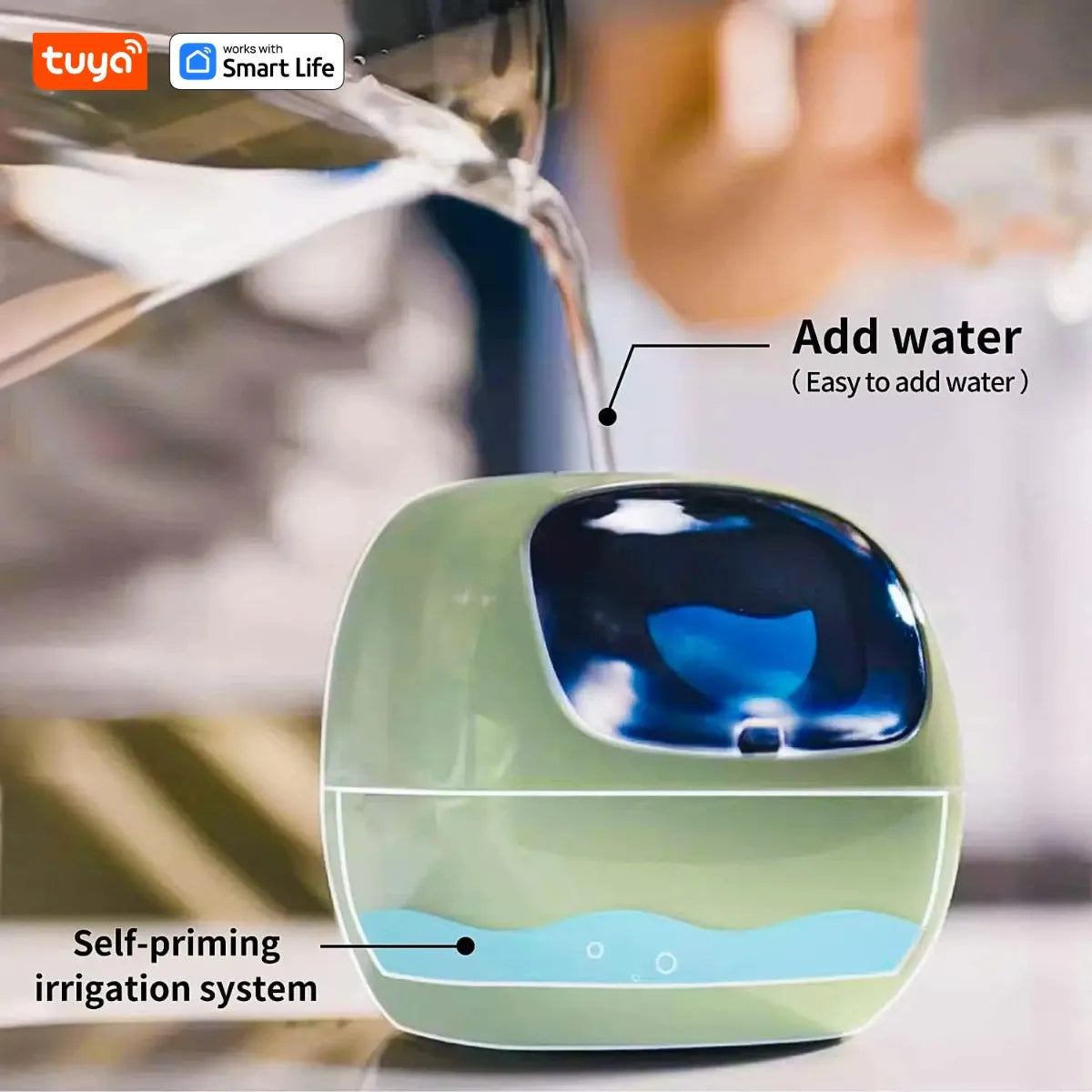 Tuya Pink Ivy Smart Planter with 7 Sensors and AI Chips