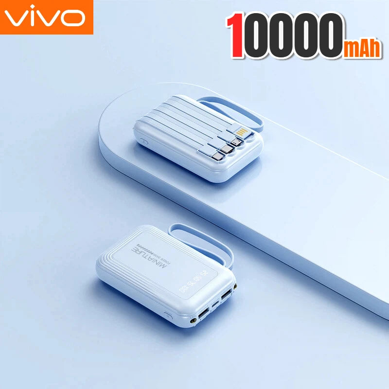 VIVO Mini Power Bank 500000mAh with 4 Built-in Cables