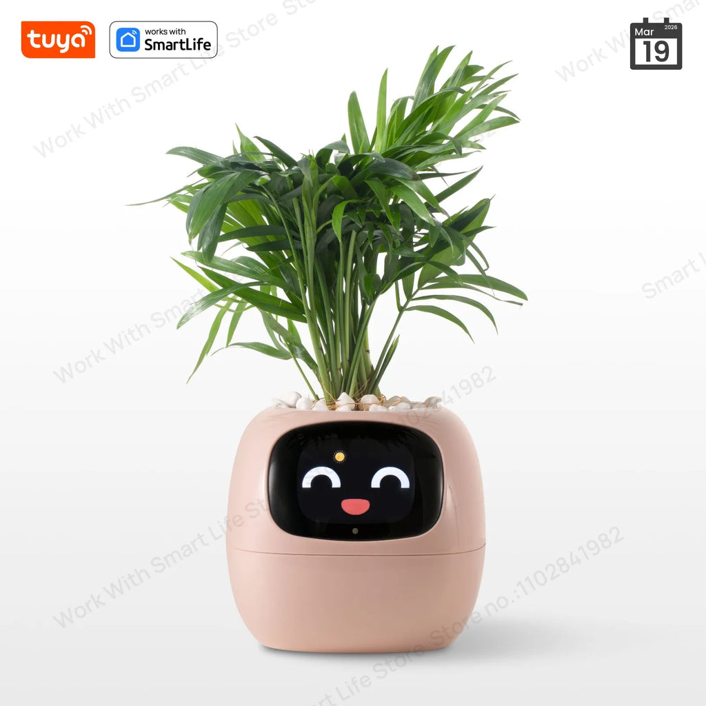 Tuya Pink Ivy Smart Planter with 7 Sensors and AI Chips