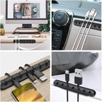 USB Cable Organizer Silicone Winder for Desktop Tidy Management