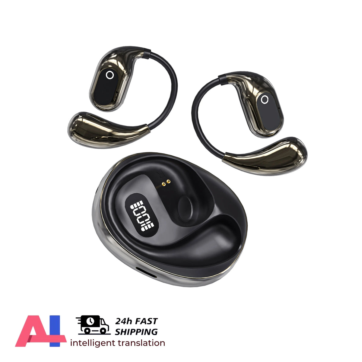 Translator Headphones 2PCS Wireless Bluetooth with 144 Languages