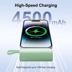 4500mAh Mini Power Bank Portable Charger Dual USB-C Black