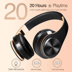Gold Wireless Headphones Bluetooth Earphone Stereo Headset