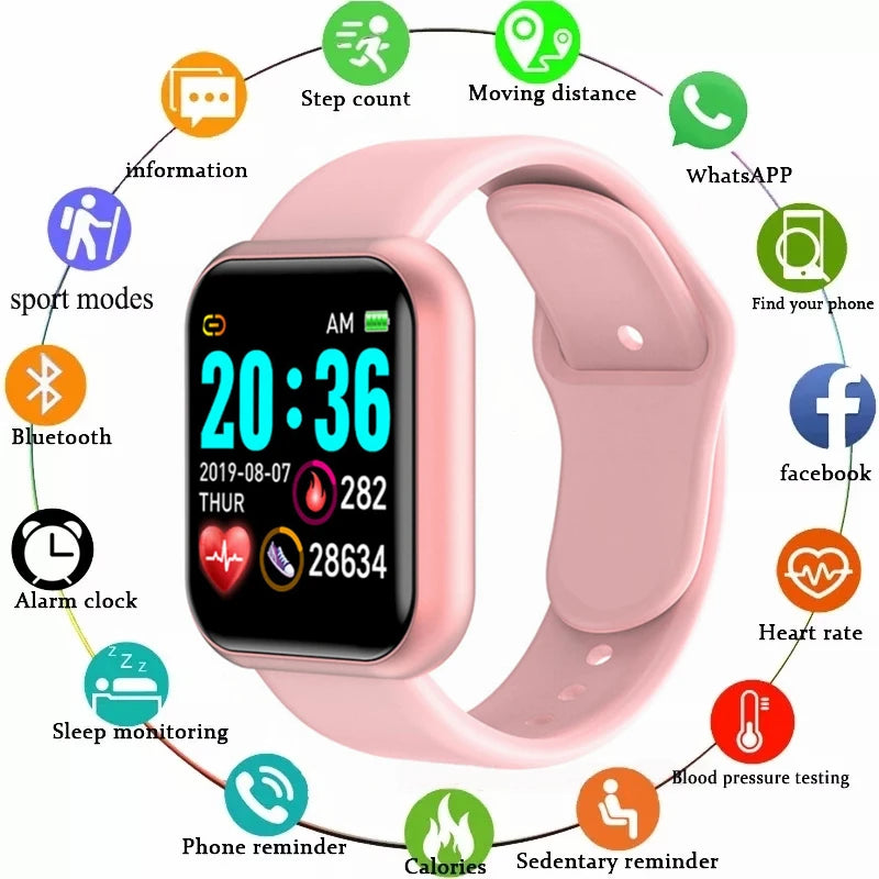 Y68 Smartwatch D20 Bluetooth Fitness Tracker for Men and Women