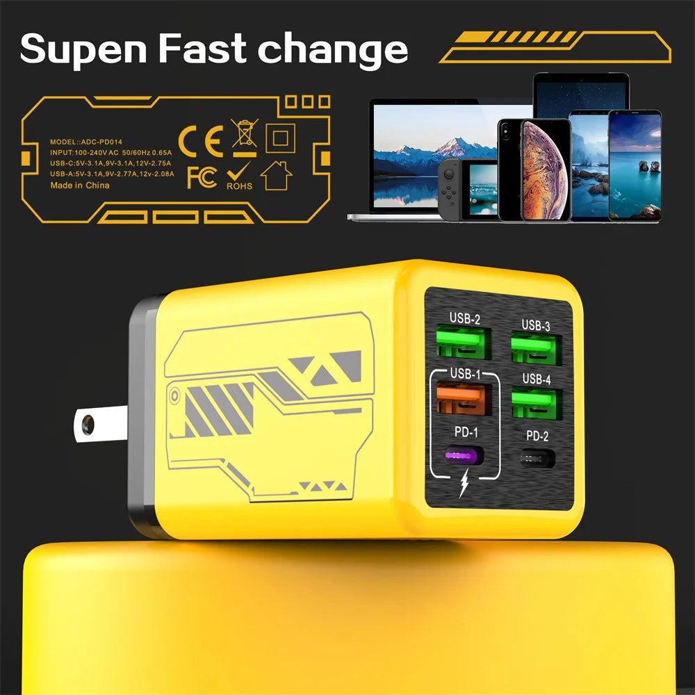 240W Type C Fast Charging Phone Power Adapter