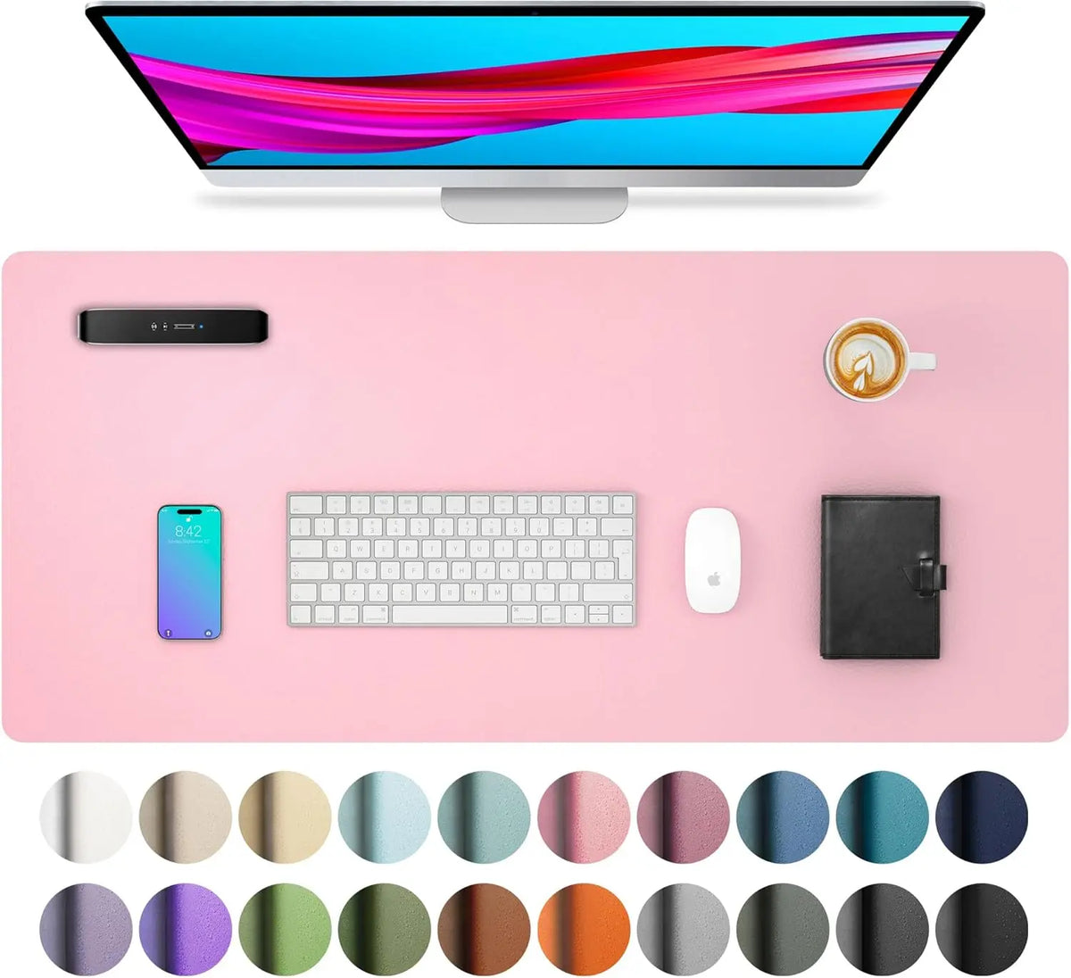 Large Waterproof PU Leather Desk Mat for Office and Home