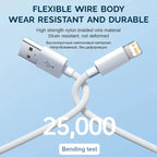 30W Fast Charging USB Cable WANZP 2M Braid for iPhone