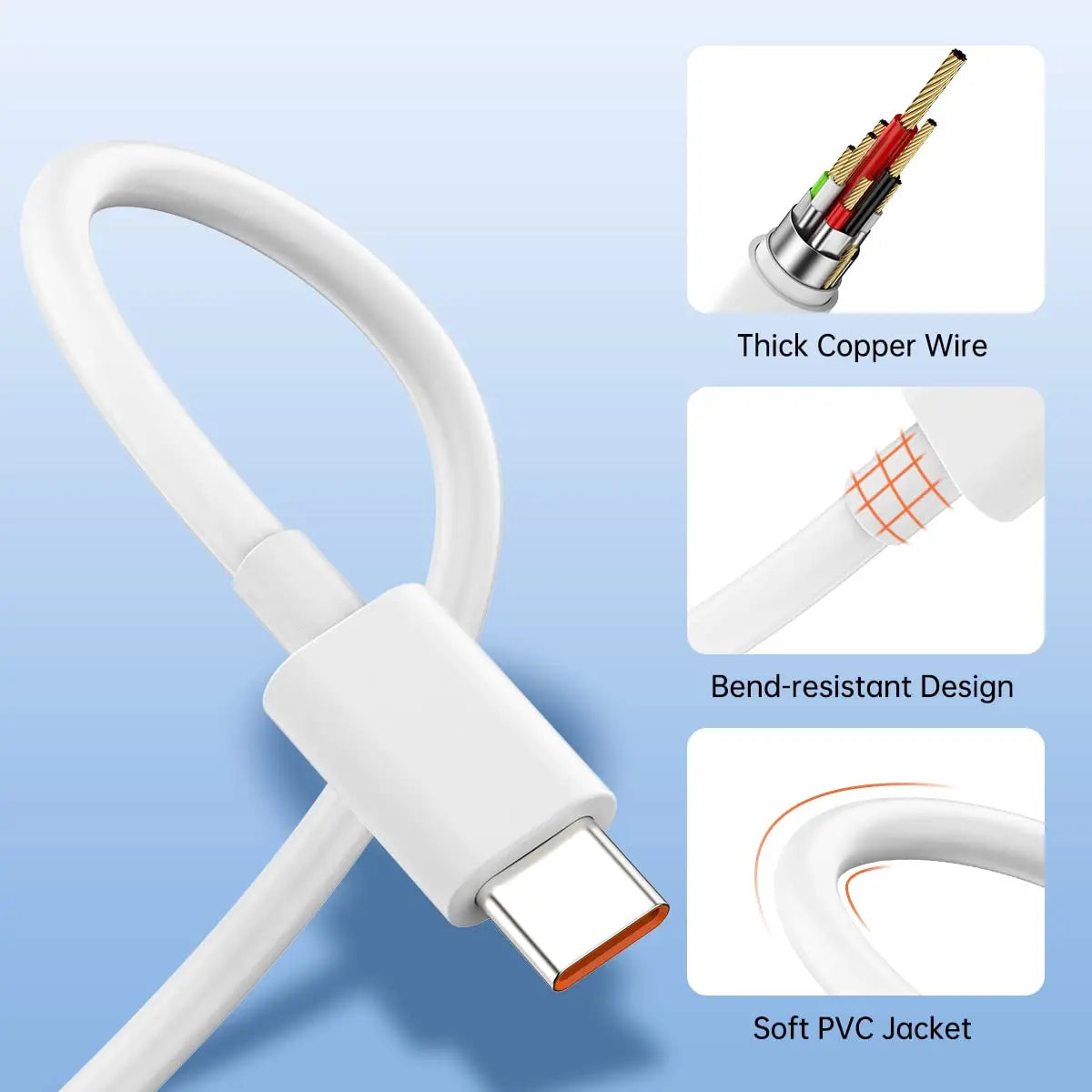 Xiaomi Type C Cable 120W Fast Charger for Mi and Redmi Phones