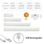 PIR Motion Sensor LED Night Light Dimmable Rechargeable Lamp