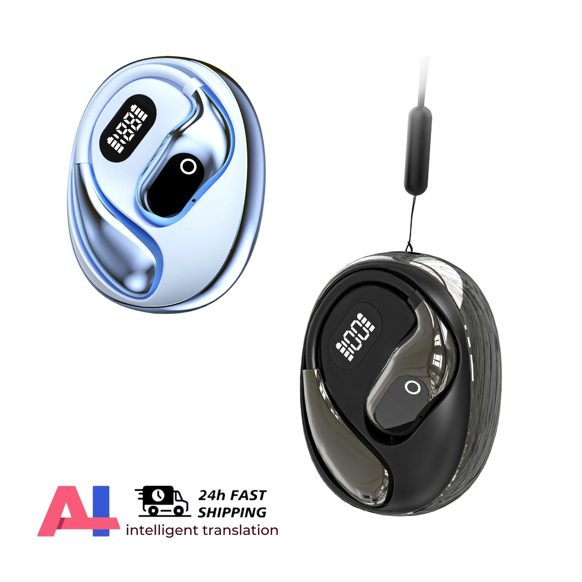 Translator Headphones 2PCS Wireless Bluetooth with 144 Languages