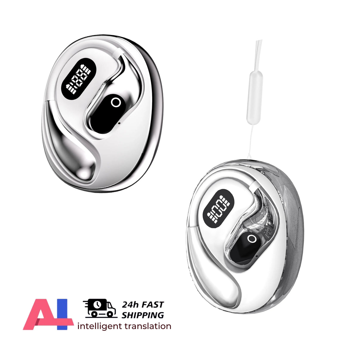 Translator Headphones 2PCS Wireless Bluetooth with 144 Languages