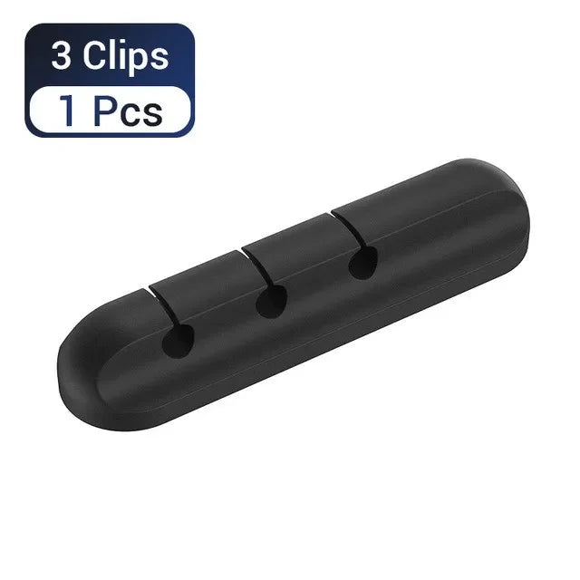 USB Cable Organizer Silicone Winder for Desktop Tidy Management