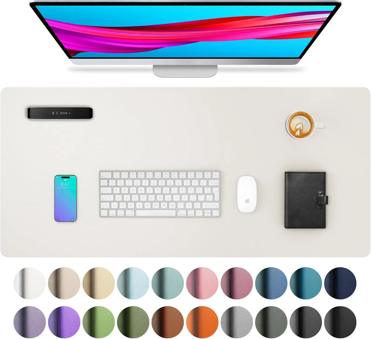Large Waterproof PU Leather Desk Mat for Office and Home