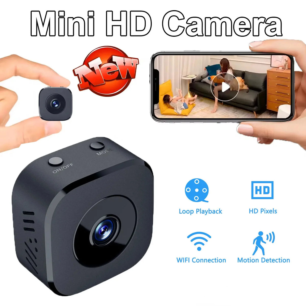 HD Mini Security Camera WiFi Night Vision Waterproof