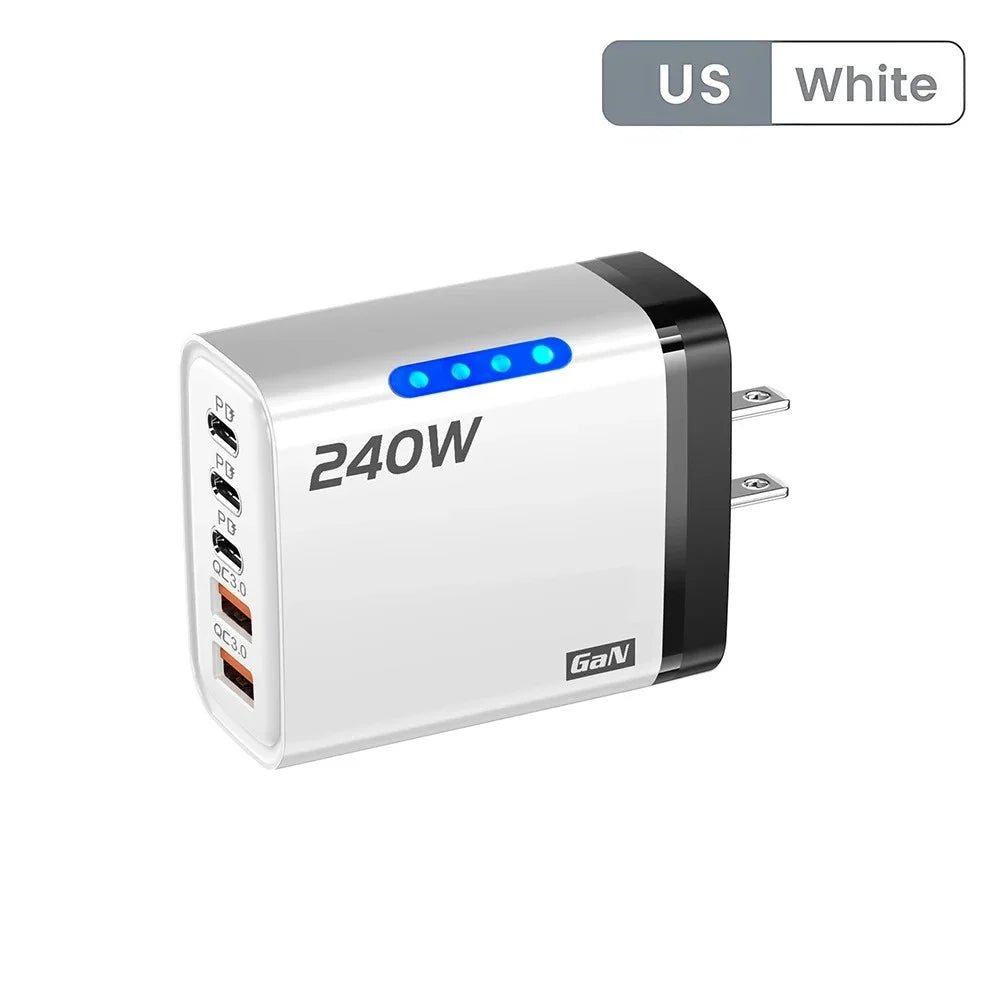 240W USB C Charger Fast Charging Adapter for Phones