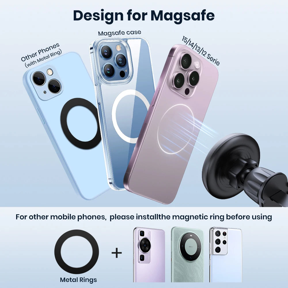 Magnetic Car Phone Holder TOPK Air Vent Stand for iPhone 15