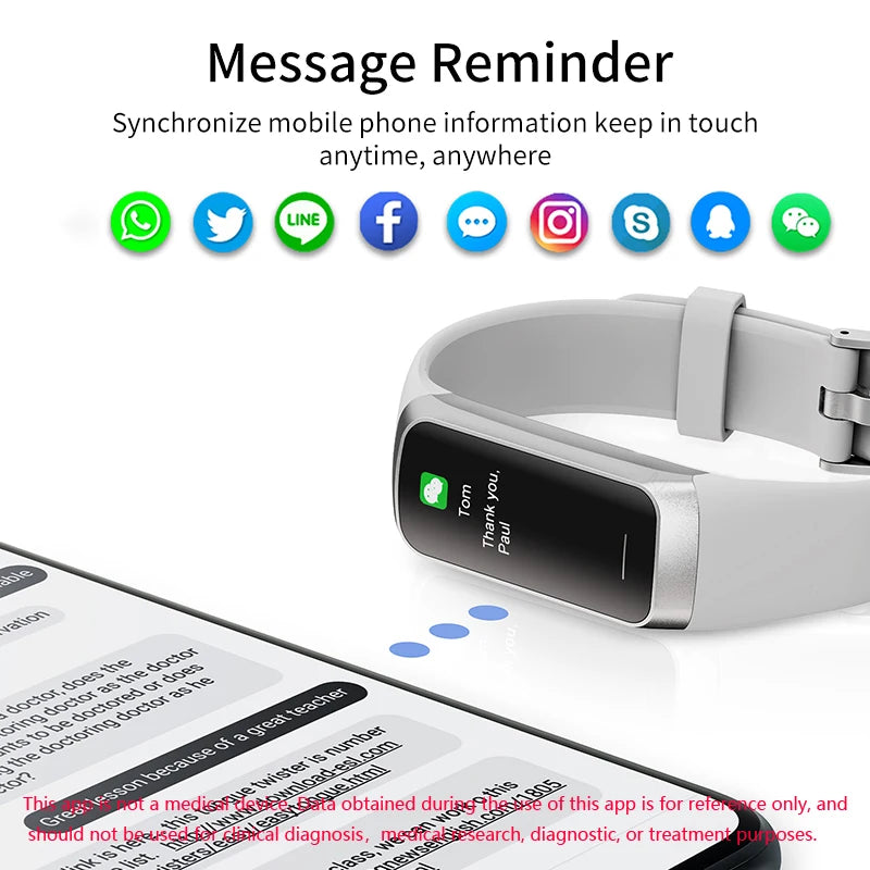 LIGE Smartwatch 1.1" AMOLED Waterproof Sports Tracker for IOS Android