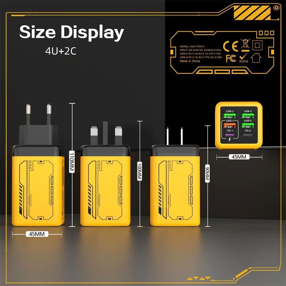 240W Type C Fast Charging Phone Power Adapter