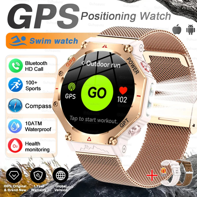 T-Rex 3 GPS Smart Watch by GUHUAVMI - Military Grade, 10ATM Waterproof