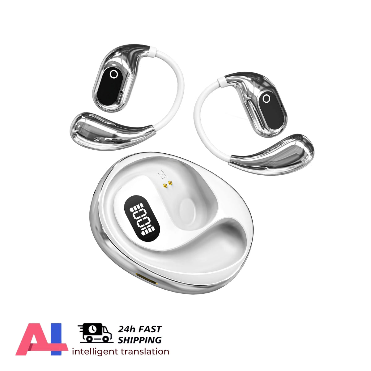 Translator Headphones 2PCS Wireless Bluetooth with 144 Languages
