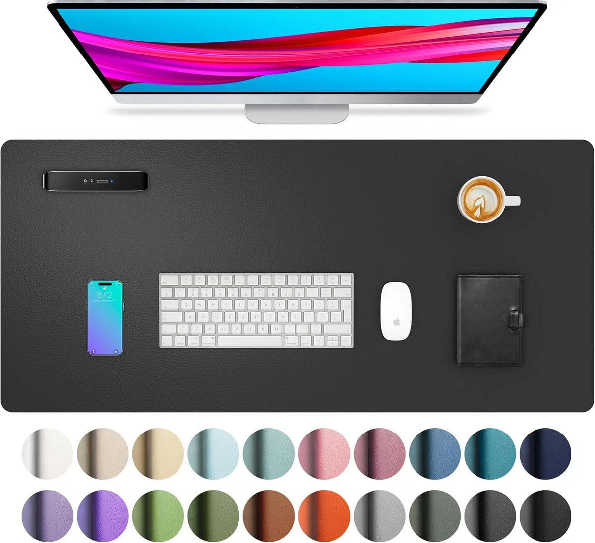 Large Waterproof PU Leather Desk Mat for Office and Home