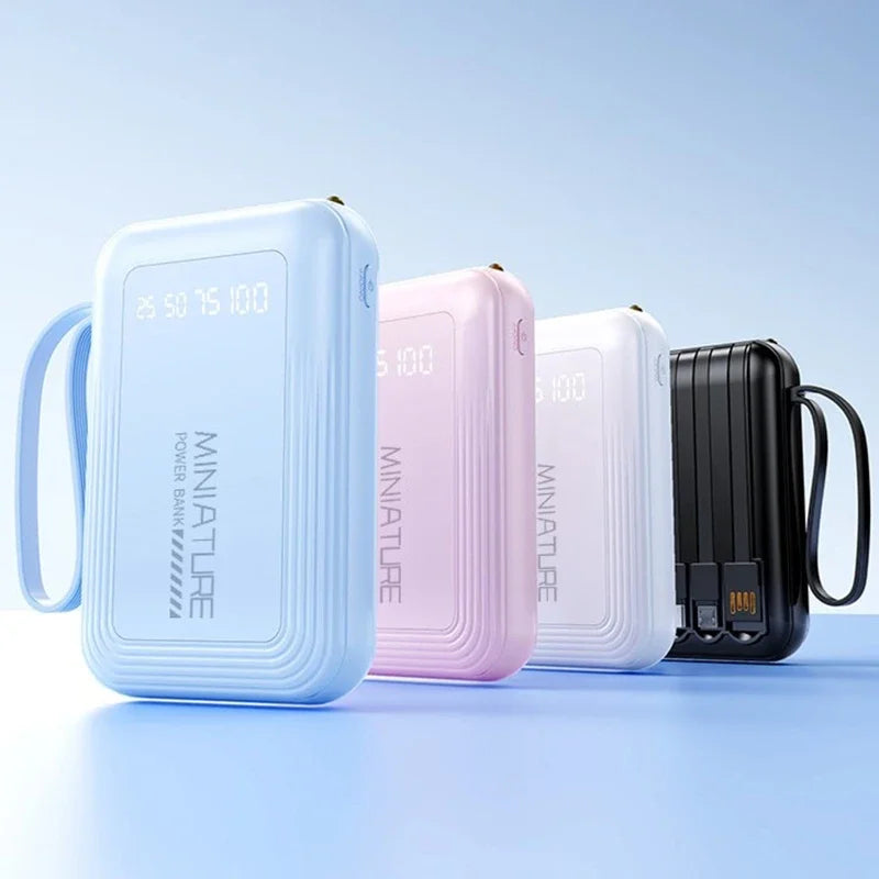 VIVO Mini Power Bank 500000mAh with 4 Built-in Cables