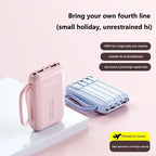 VIVO Mini Power Bank 500000mAh with 4 Built-in Cables