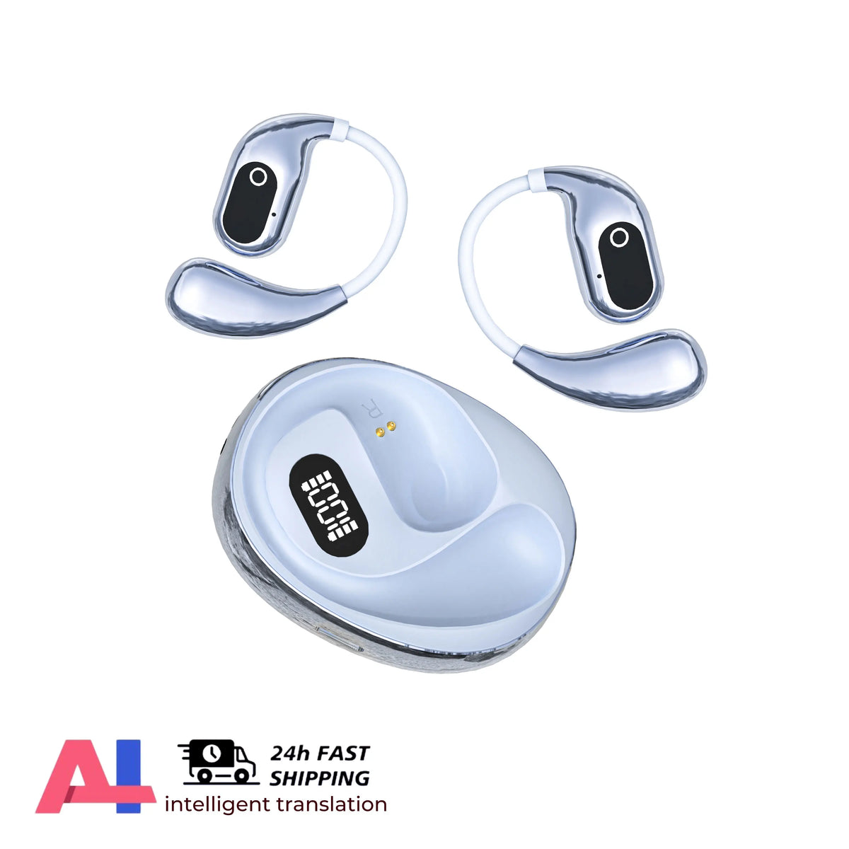 Translator Headphones 2PCS Wireless Bluetooth with 144 Languages