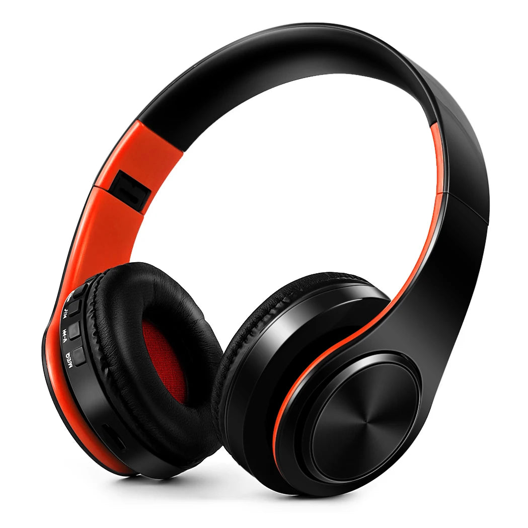 Gold Wireless Headphones Bluetooth Earphone Stereo Headset