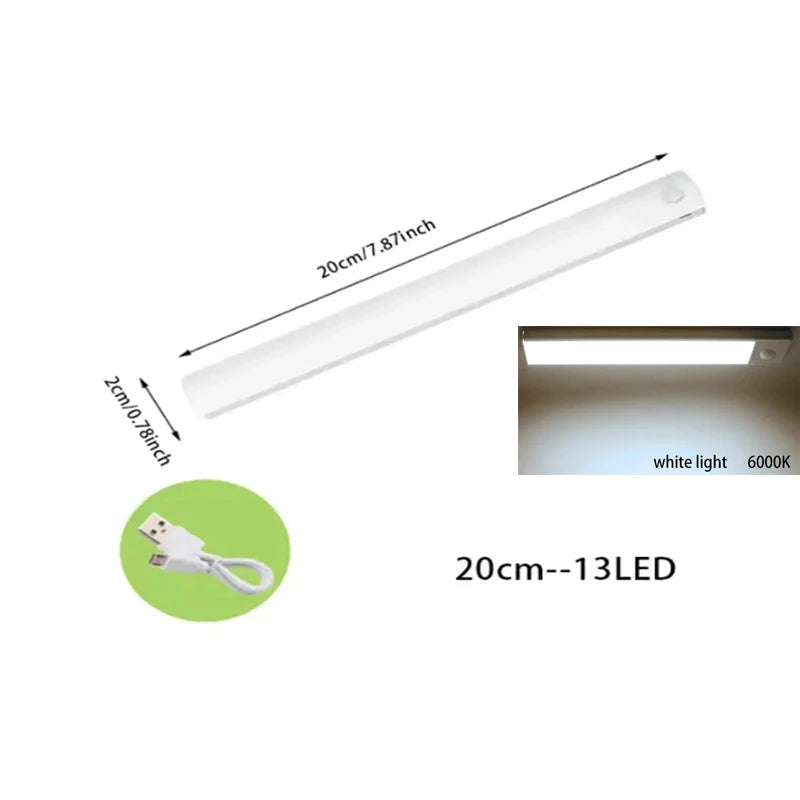 PIR Motion Sensor LED Night Light Dimmable Rechargeable Lamp