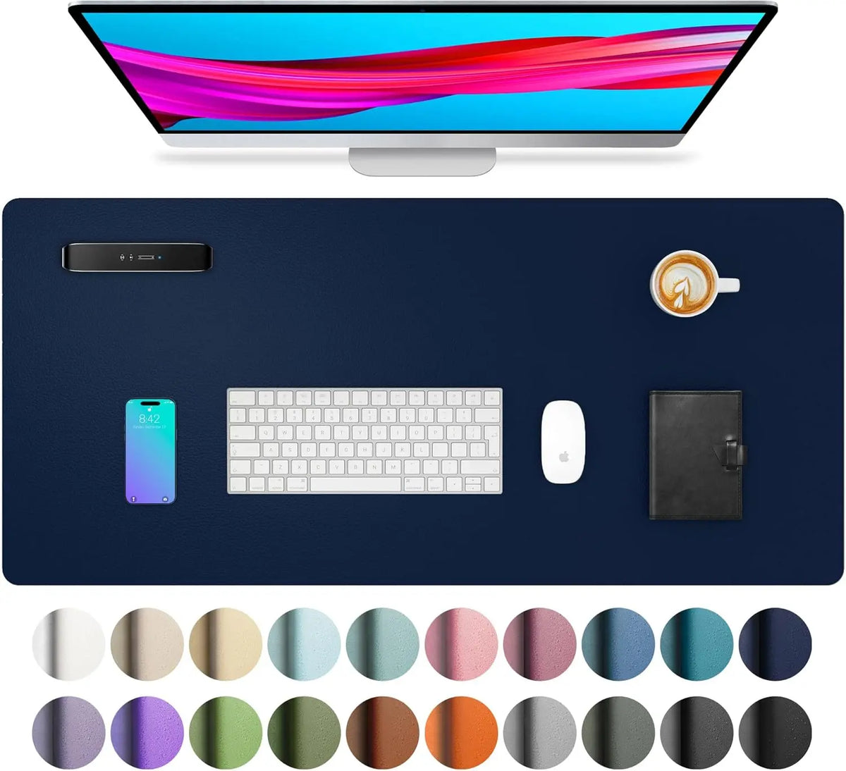 Large Waterproof PU Leather Desk Mat for Office and Home