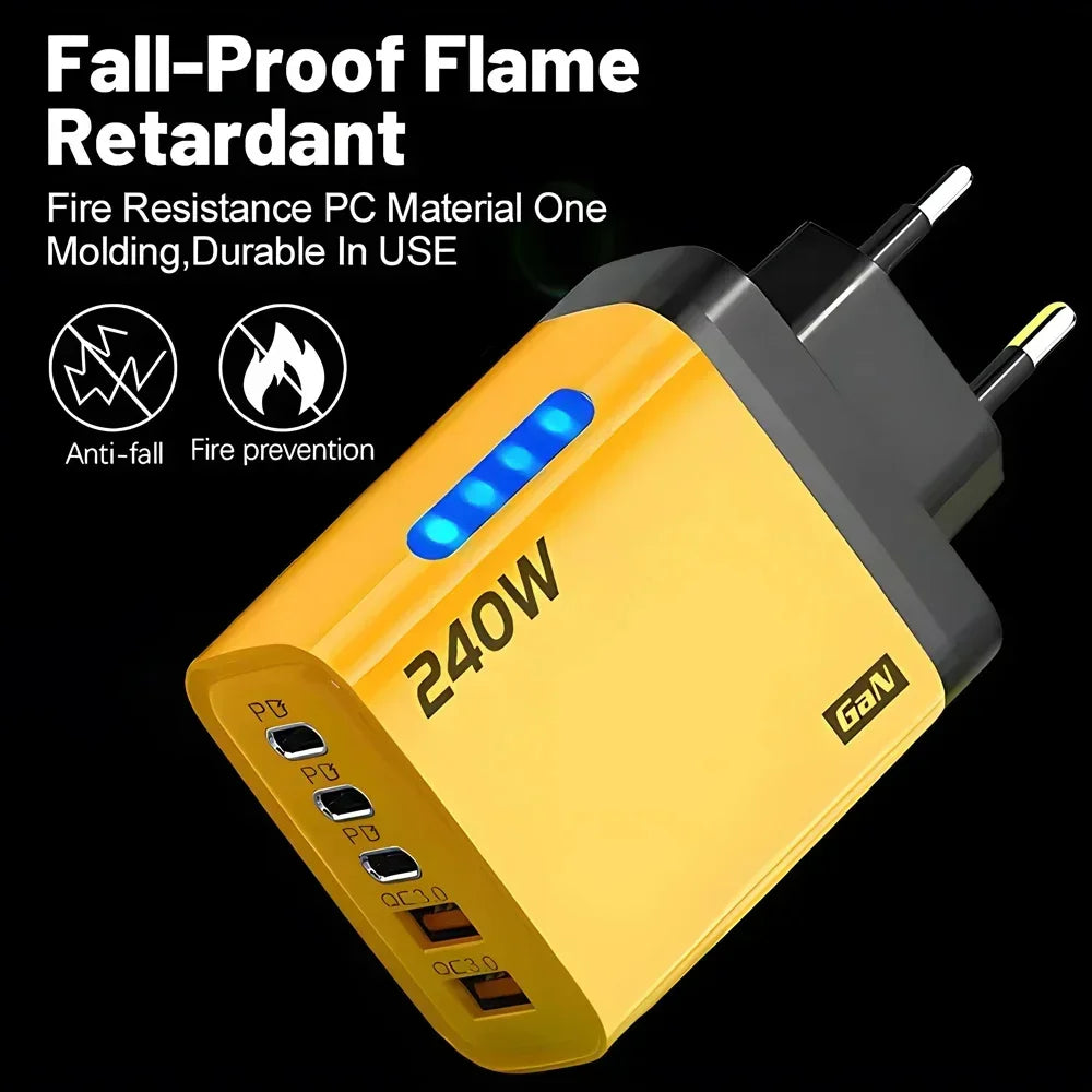 240W USB C Charger Fast Charging Adapter for Phones