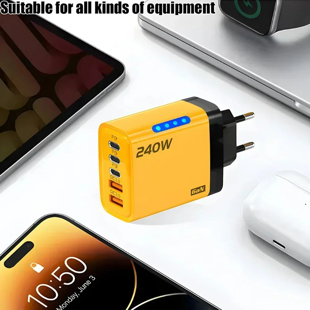 240W USB C Charger Fast Charging Adapter for Phones
