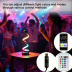 Smart LED Spiral Table Lamp by KIQUNE with Remote Control