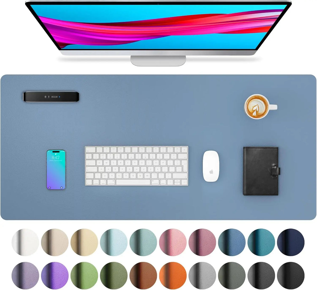 Large Waterproof PU Leather Desk Mat for Office and Home