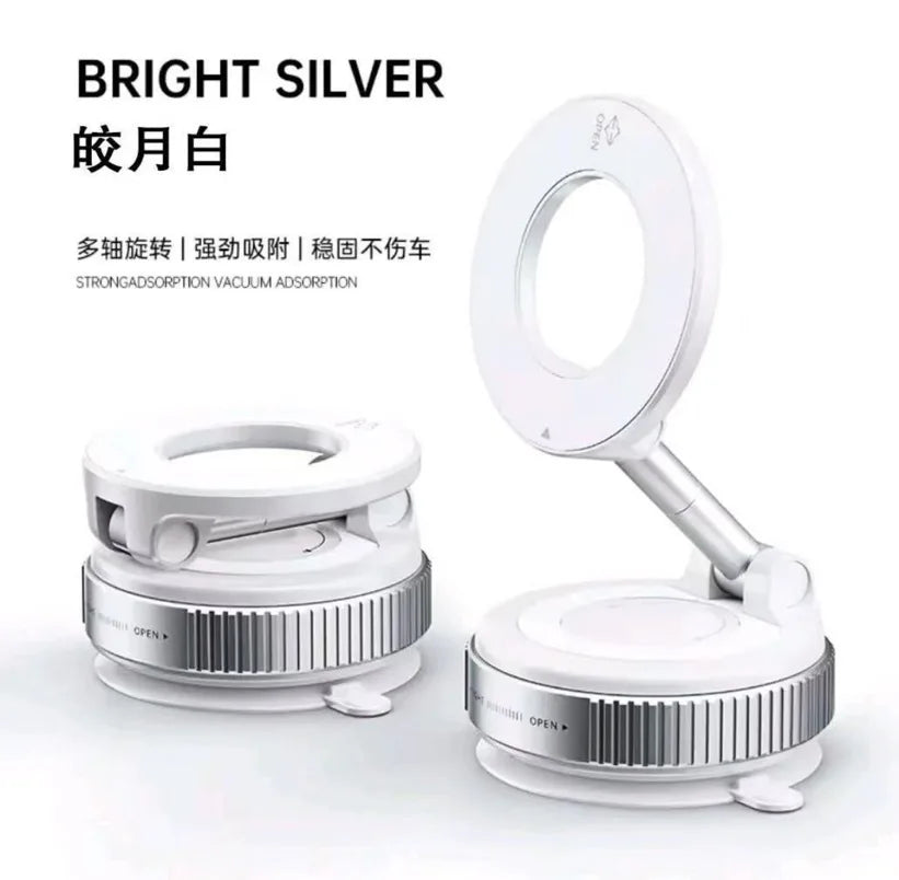 Magnetic Car Phone Holder Stainless Steel Adjustable Mount