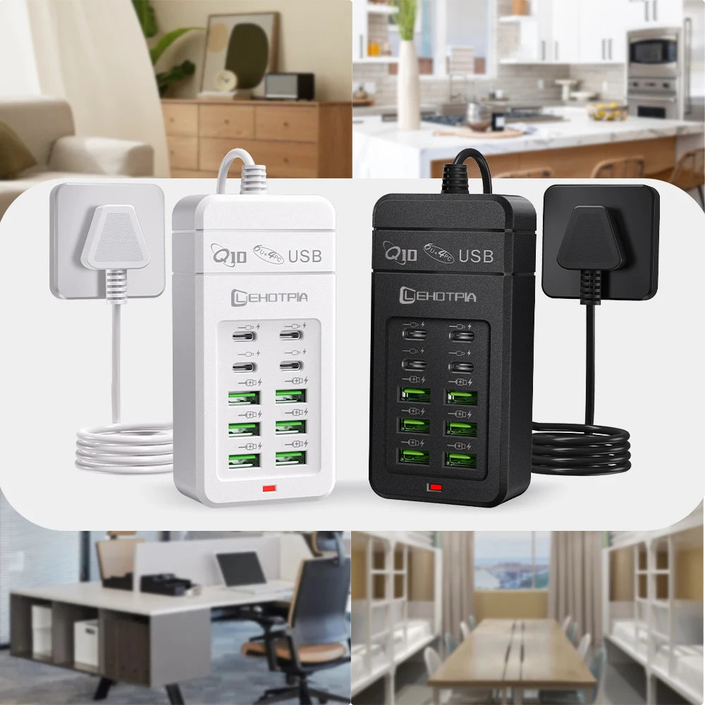 USB Charger Power Adapter with 1.2m Extension Cord