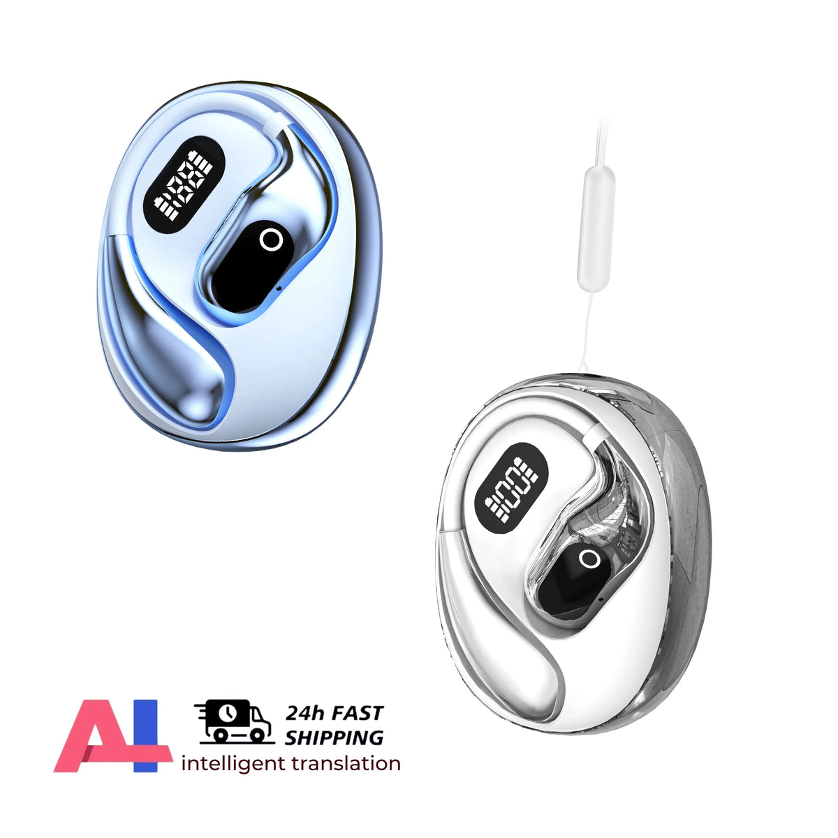 Translator Headphones 2PCS Wireless Bluetooth with 144 Languages