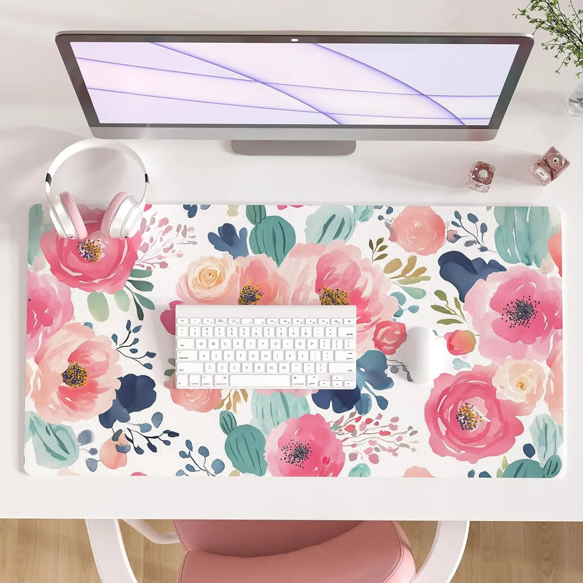 Large Waterproof PU Leather Desk Mat for Office and Home