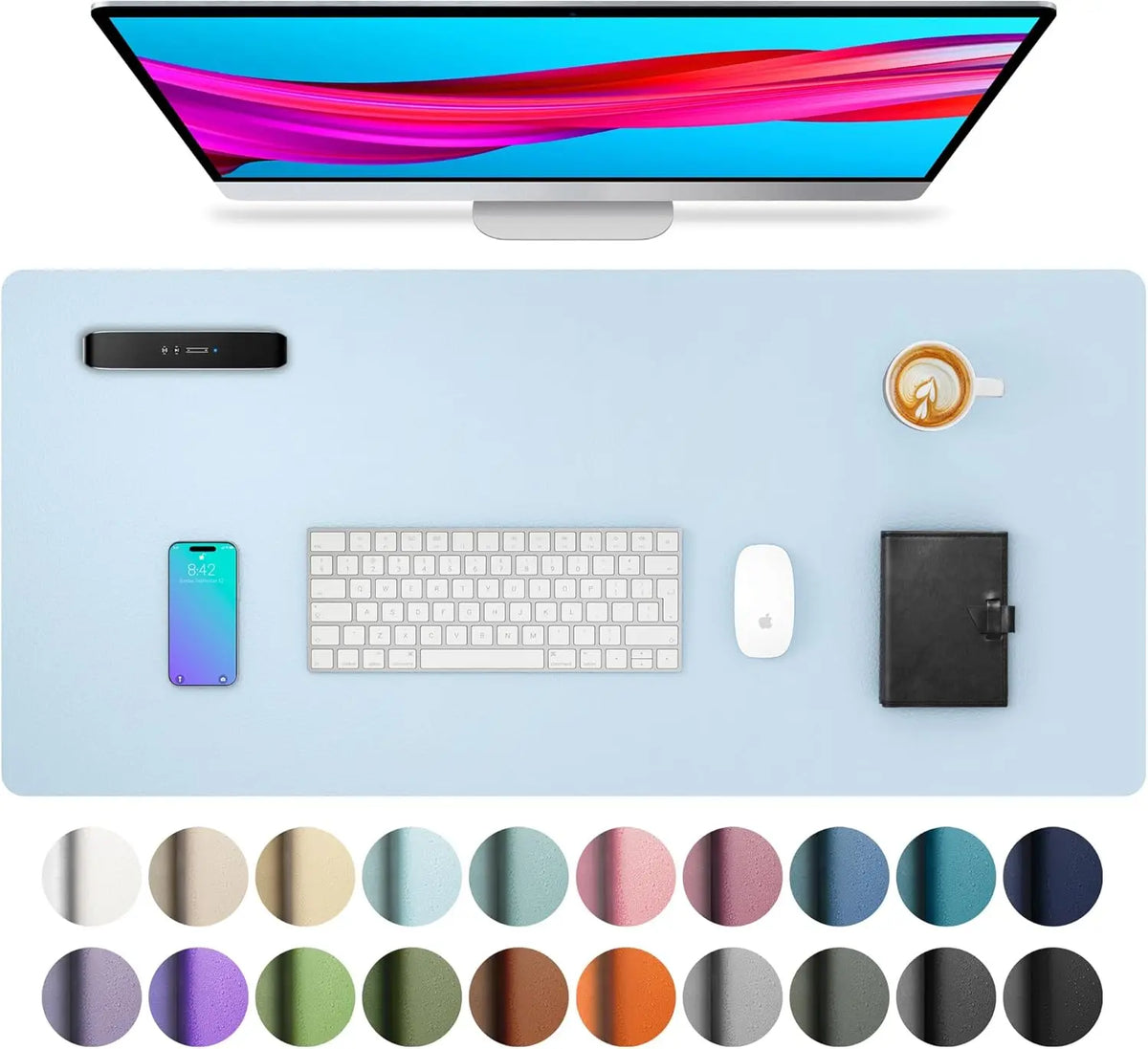 Large Waterproof PU Leather Desk Mat for Office and Home