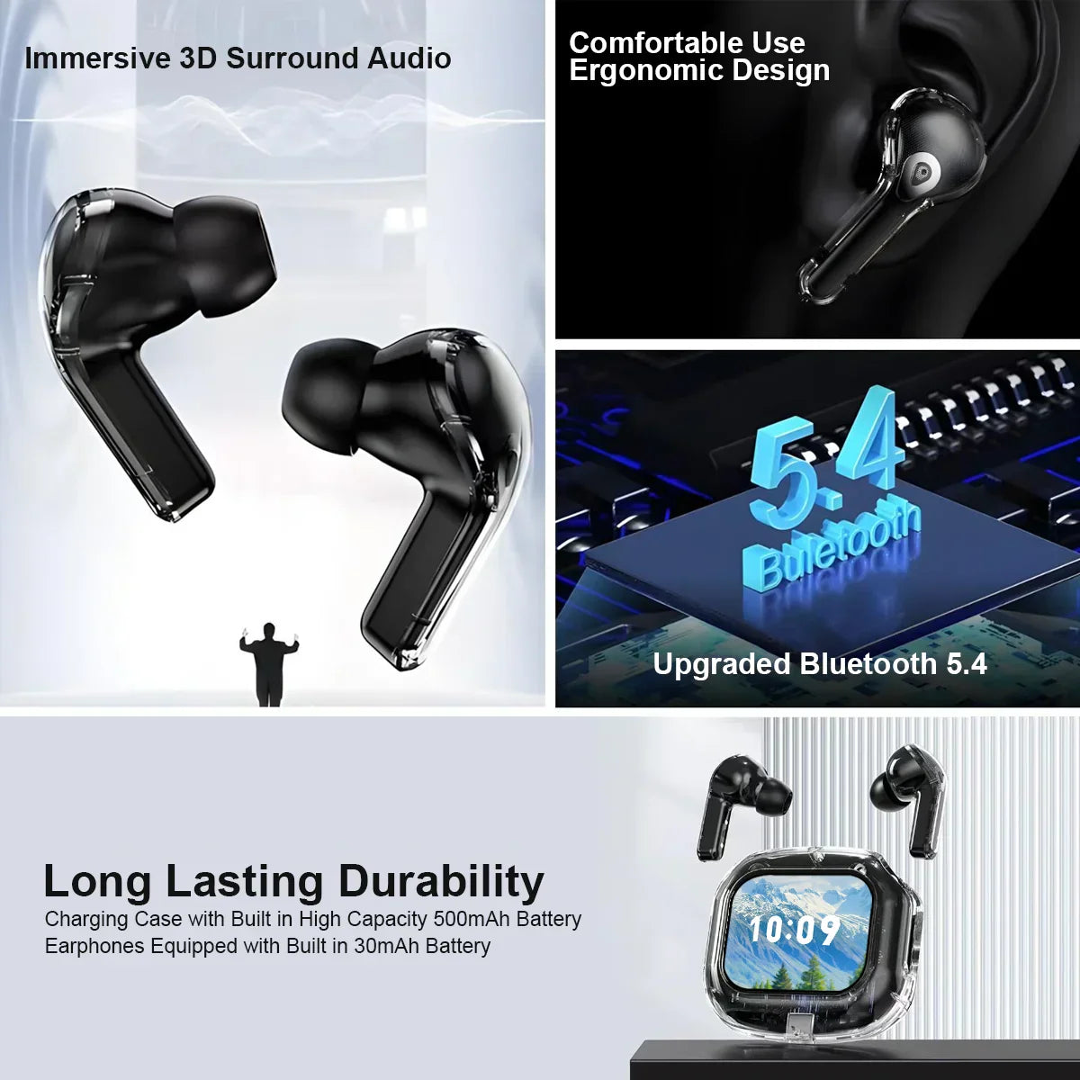 Bluetooth Headphones Real Time Translation WJOY