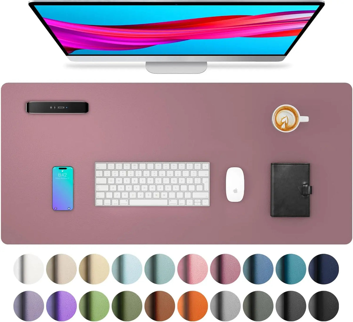 Large Waterproof PU Leather Desk Mat for Office and Home