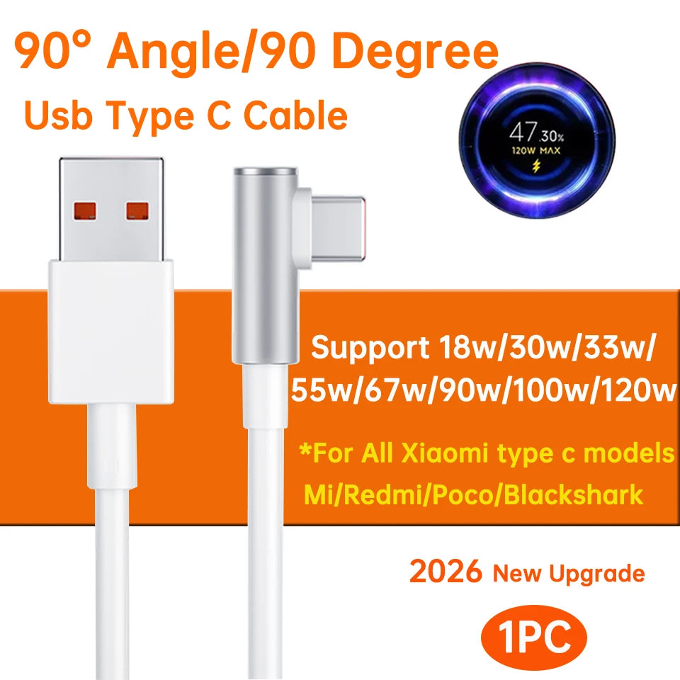 Xiaomi Type C Cable 120W Fast Charger for Mi and Redmi Phones