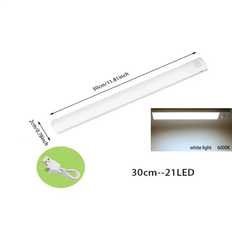 PIR Motion Sensor LED Night Light Dimmable Rechargeable Lamp